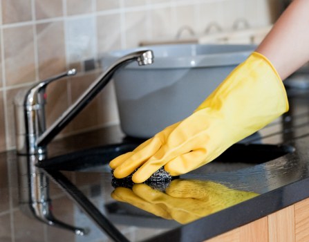 Dust removal and surface wiping during after builders cleaning in Greenwich
