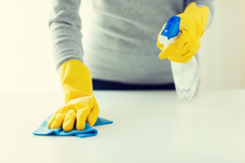 Reusable textiles and donations prepared for charity partnerships